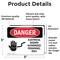 Signmission Electrical Hazard Authorized Personnel Only Danger Sign, Vinyl Decal, 5in W x 3.5in L, 2PK OS-2PACK-DS-D-35-L-1197 - alternate 4